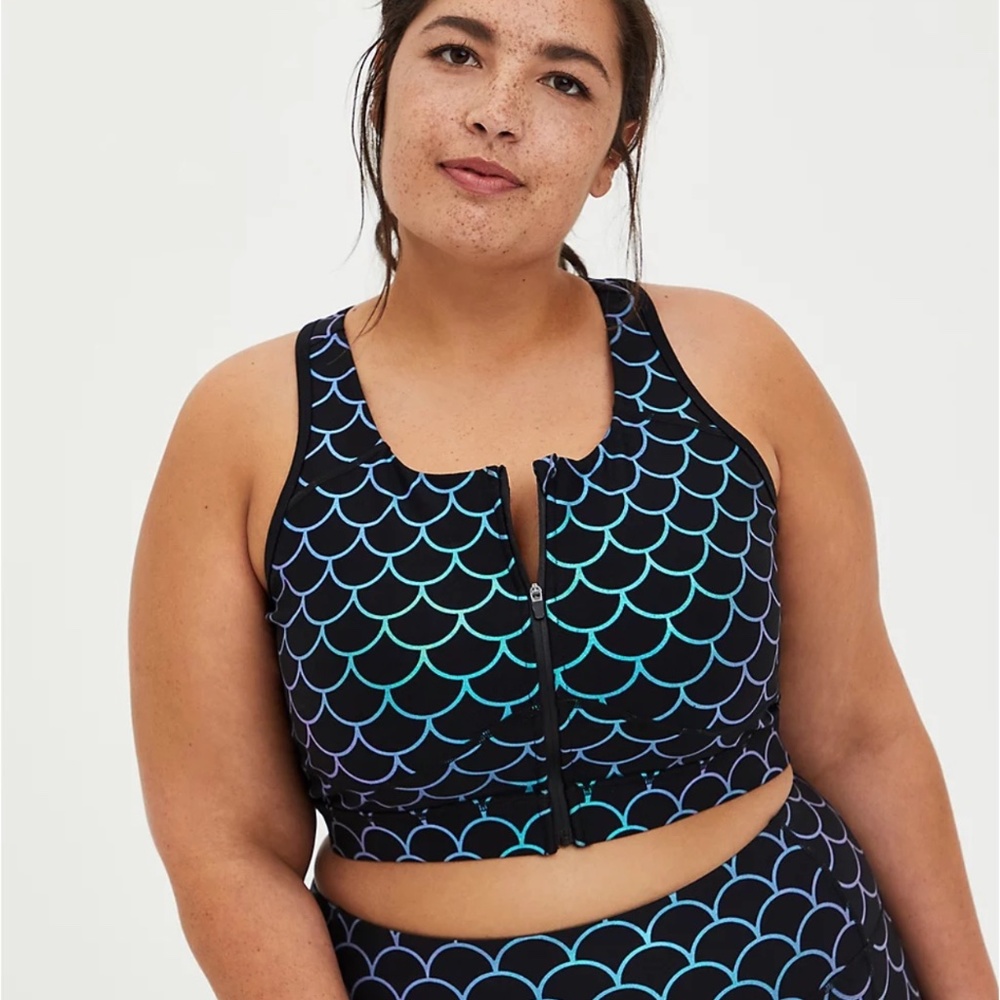 Torrid Sports Bra, Mermaid Waters, Size 2